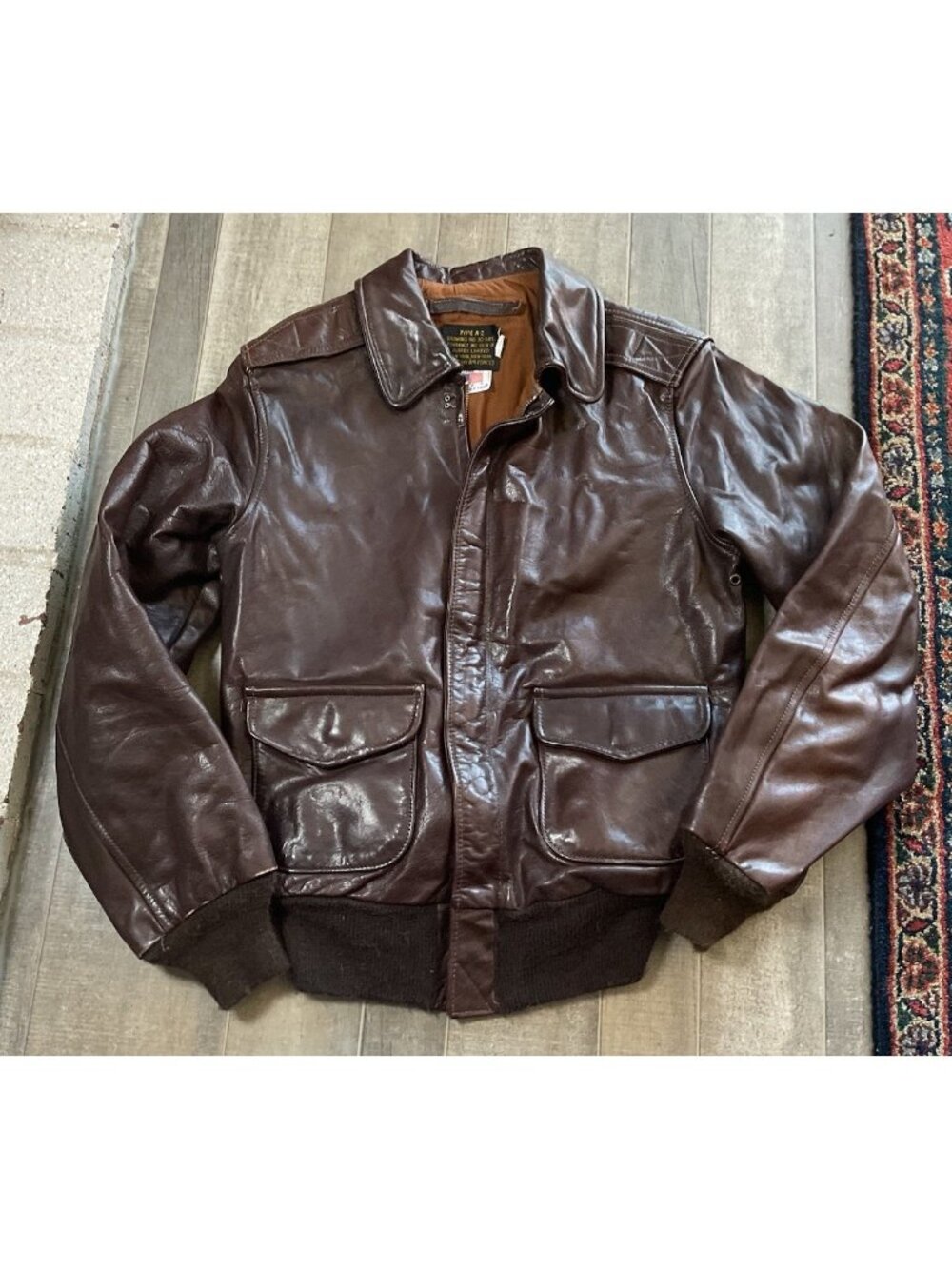 Vintage Avirex Type A-2 1978 USA Size 10 Leather Jacket Women’s Bomber Military